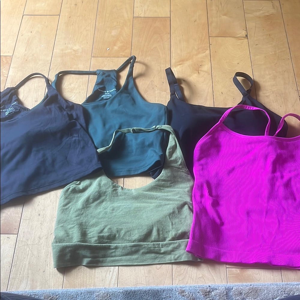 Set of 5 Colorful Tank Tops